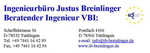 Ingenieurbüro Justus Breinlinger Beratender Ingenieur VBI